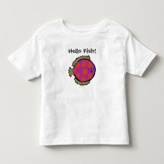 Roze en Oranje poka-Dot vis Kinder Shirts
