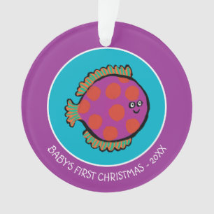 Roze en Oranje poka-Dot vis Ornament