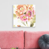 Roze en Oranje primrose Canvas Afdruk (Insitu (Woonkamer))
