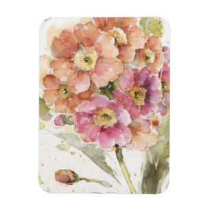 Roze en Oranje primrose Magneet