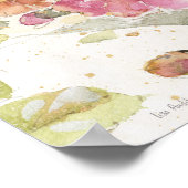 Roze en Oranje primrose Poster (Hoek)