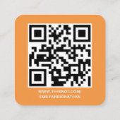 Roze en Oranje Retro 70s Bruiloft RSVP Qr Code Informatiekaartje (Achterkant)
