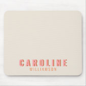 Roze en Oranje Retro Typografie Creative Modern Muismat (Voorkant)