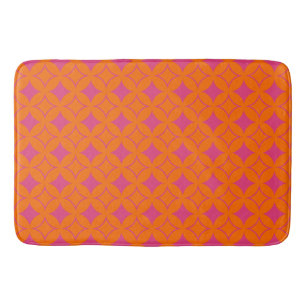 Roze en oranje schilfers badmat