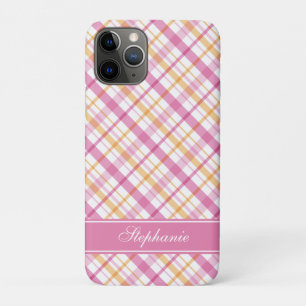 Roze en Oranje speldenpatroon iPhone 11 Pro Hoesje