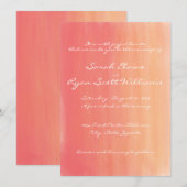 Roze en Oranje uitnodiging tot weddenschappen (Voorkant / Achterkant)