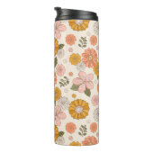 Roze en Oranje ventilatorpatroon Thermosbeker (Geroteerd rechts)