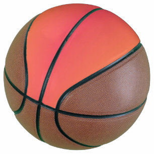 Roze en oranje verloop basketbal