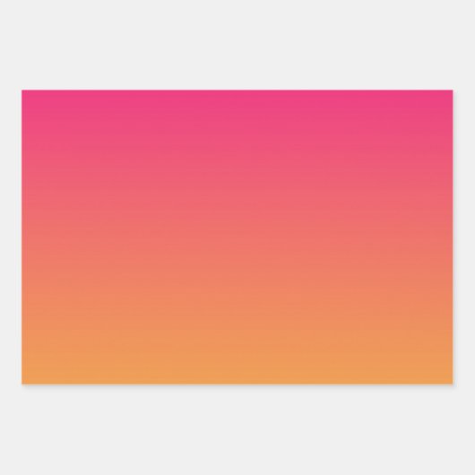Roze en oranje verloop inpakpapier vel (Voorkant)