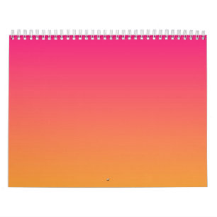 Roze en oranje verloop kalender