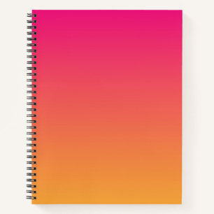Roze en oranje verloop notitieboek