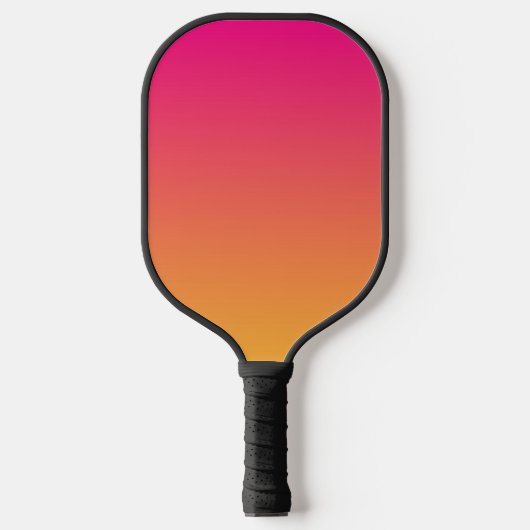 Roze en oranje verloop pickleball paddle (Voorkant)