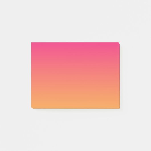 Roze en oranje verloop post-it® notes (Voorkant)