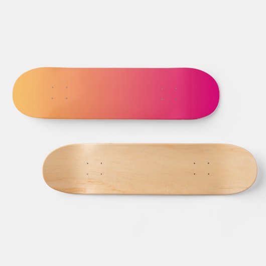 Roze en oranje verloop skateboard (Horizontaal)