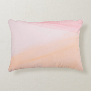 Roze en oranje verven accent kussen