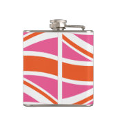 Roze en Oranje vlag van de Unie Heupfles (Achterkant)