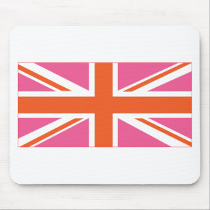 Roze en Oranje vlag van de Unie Muismat