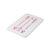 Roze en Oranje Waterverf Pijlen Badmat (Gekanteld)