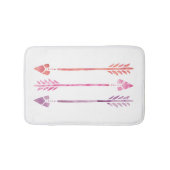 Roze en Oranje Waterverf Pijlen Badmat (Voorkant)