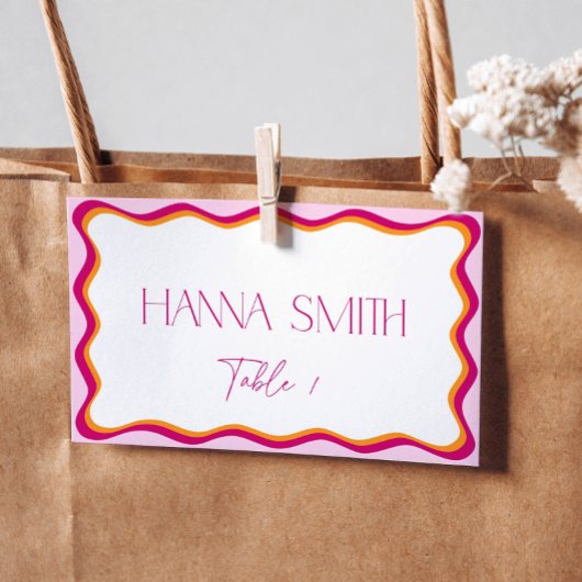 Roze en Oranje Wavy Border Seating