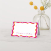 Roze en Oranje Wavy Border Seating (Achterkant)