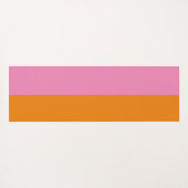 Roze en Oranje Yoga Mat (Achterkant (horizontaal))