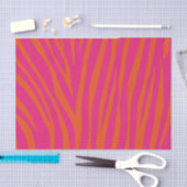 Roze en Oranje Zebrastripes Tissuepapier (Craft)