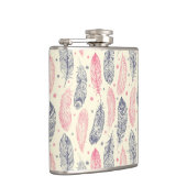 Roze en Paars etnisch vangpatroon Heupfles (Rechts)