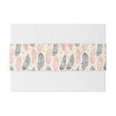 Roze en Paars etnisch vangpatroon Uitnodigingen Wikkel (Achterkant Voorbeeld)