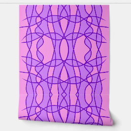 Roze en paars geometrisch patroon behang