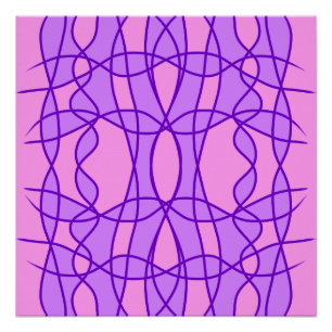 Roze en paars geometrisch patroon perfect poster