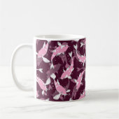 Roze en Paars Patroon - Koi Fish Koffiemok (Links)