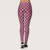 Roze en Paars patroon Leggings (Achterkant)