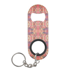 Roze en paars patroon mini flessenopener