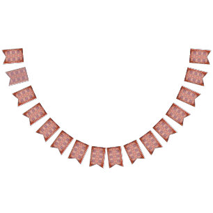 Roze en paars patroon vlaggetjes