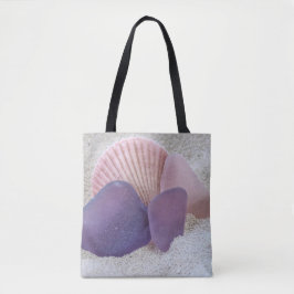Roze en paars zee glas - tas