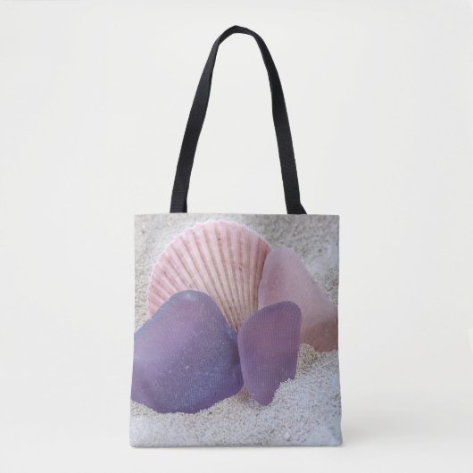 Roze en paars zee glas - tas (Voorkant)