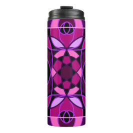 Roze en paarse abstracte mozaïek tegel thermosbeker