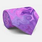 Roze en Paarse achtergrond Stropdas (Opgerold)