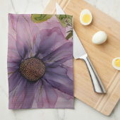 roze en paarse alcoholbloem theedoek (Quarter Fold)