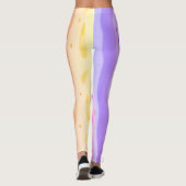 Roze en Paarse aquarel Art Leggings (Achterkant)