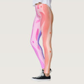 Roze en Paarse aquarel Art Leggings (Links)