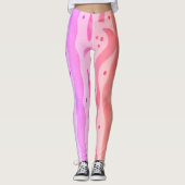 Roze en Paarse aquarel Art Leggings (Voorkant)