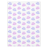 Roze en Paarse Ballet Birthday Tutu Waterverf Tafelkleed (Voorkant)