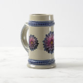 Roze en paarse bloem Dahlia macro mok (Voorkant links)