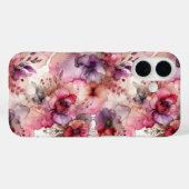 Roze en paarse bloemen Alcohol inkt illustratie Case-Mate iPhone Case (Achterkant (horizontaal))