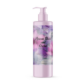 Roze en Paarse Bloemen cosmetica flesje label Sparkling Wijnetiket