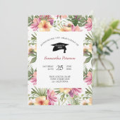 Roze en paarse bloemen kaart (Staand voorkant)