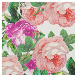  roze en Paarse bloemen Stof