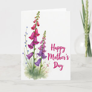 Roze En Paarse Bloemkaart Kaart